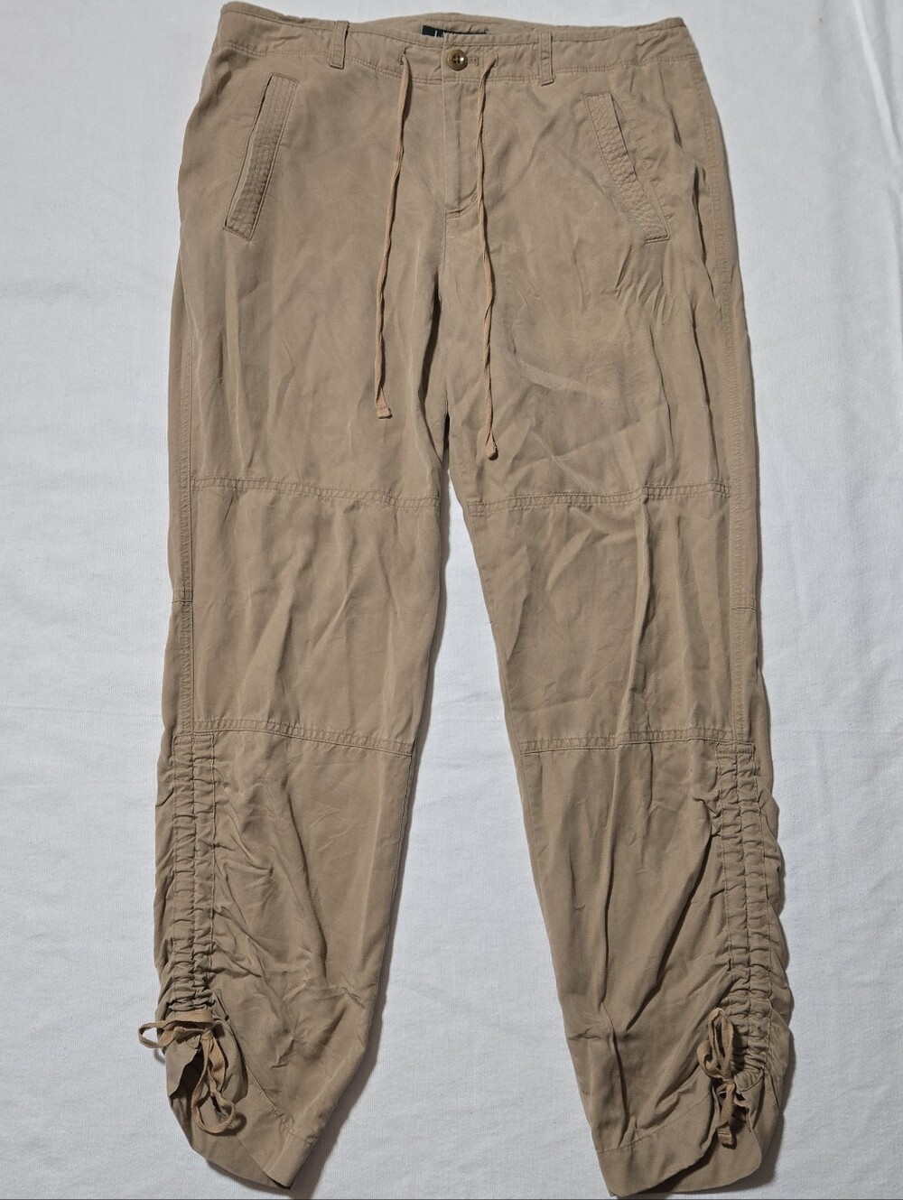 Lauren Ralph Lauren Tan Drawstring Cargo Chinos